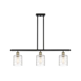 A thumbnail of the Innovations Lighting 516-3I-10-36 Cobbleskill Linear Black Antique Brass / Deco Swirl