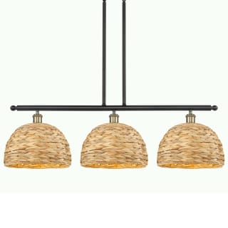 A thumbnail of the Innovations Lighting 516-3I-12-38 Woven Rattan Linear Black Antique Brass / Natural