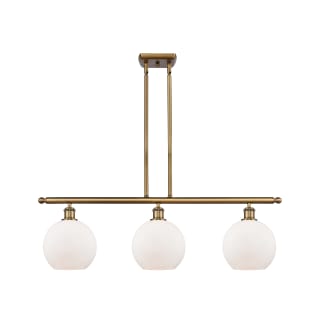 A thumbnail of the Innovations Lighting 516-3I-11-36 Athens Linear Brushed Brass / Matte White