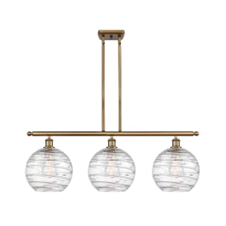 A thumbnail of the Innovations Lighting 516-3I-13-37 Athens Linear Brushed Brass / Clear Deco Swirl