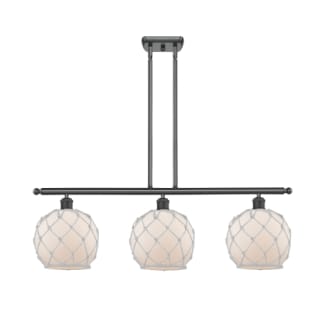 A thumbnail of the Innovations Lighting 516-3I Farmhouse Rope Matte Black / White Glass with White Rope