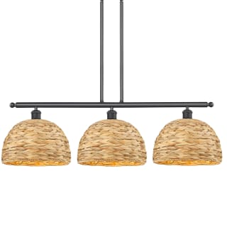 A thumbnail of the Innovations Lighting 516-3I-12-38 Woven Rattan Linear Matte Black / Natural