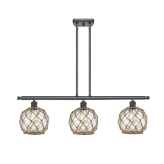A thumbnail of the Innovations Lighting 516-3I Farmhouse Rope Oil Rubbed Bronze / Clear Glass with Brown Rope