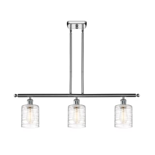 A thumbnail of the Innovations Lighting 516-3I-10-36 Cobbleskill Linear Polished Chrome / Deco Swirl