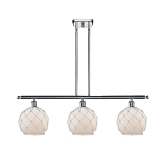 A thumbnail of the Innovations Lighting 516-3I Farmhouse Rope Polished Chrome / White Glass with White Rope