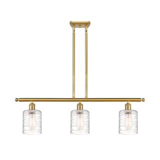 A thumbnail of the Innovations Lighting 516-3I-10-36 Cobbleskill Linear Satin Gold / Deco Swirl