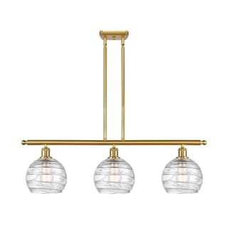 A thumbnail of the Innovations Lighting 516-3I-11-36 Athens Linear Clear Deco Swirl / Satin Gold