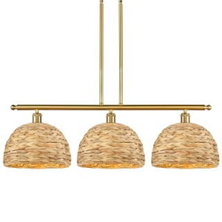 A thumbnail of the Innovations Lighting 516-3I-12-38 Woven Rattan Linear Satin Gold / Natural