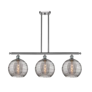 A thumbnail of the Innovations Lighting 516-3I 12 37 Athens Deco Swirl Chandelier Brushed Satin Nickel / Light Smoke Deco Swirl