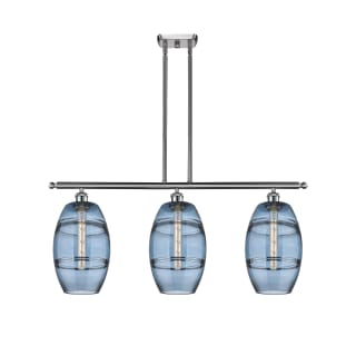 A thumbnail of the Innovations Lighting 516-3I-10-36 Vaz Linear Brushed Satin Nickel / Blue