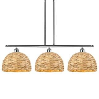 A thumbnail of the Innovations Lighting 516-3I-12-38 Woven Rattan Linear Satin Nickel / Natural