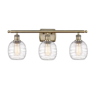 A thumbnail of the Innovations Lighting 516-3W-11-26 Belfast Vanity Antique Brass / Deco Swirl