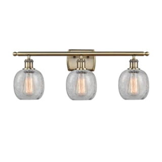 A thumbnail of the Innovations Lighting 516-3W-11-26 Belfast Vanity Clear Crackle / Antique Brass