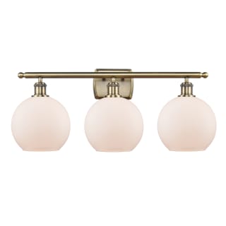 A thumbnail of the Innovations Lighting 516-3W-13-26 Athens Vanity Antique Brass / Matte White