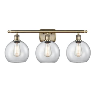 A thumbnail of the Innovations Lighting 516-3W-13-26 Athens Vanity Antique Brass / Clear