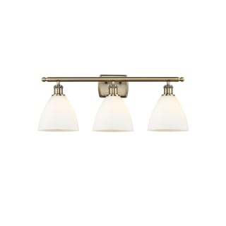 A thumbnail of the Innovations Lighting 516-3W-12-28 Bristol Vanity Antique Brass / Matte White