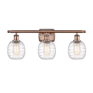 A thumbnail of the Innovations Lighting 516-3W-11-26 Belfast Vanity Antique Copper / Deco Swirl