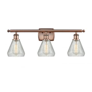 A thumbnail of the Innovations Lighting 516-3W Conesus Antique Copper / Clear Crackle