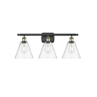 A thumbnail of the Innovations Lighting 516-3W-11-28 Berkshire Vanity Black Antique Brass / Clear