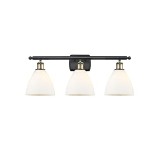 A thumbnail of the Innovations Lighting 516-3W-12-28 Bristol Vanity Black Antique Brass / Matte White