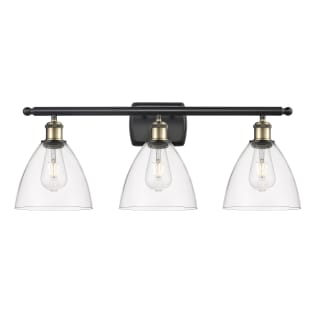 A thumbnail of the Innovations Lighting 516-3W-11-28 Bristol Vanity Black Antique Brass / Clear