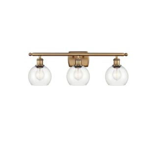 A thumbnail of the Innovations Lighting 516-3W-9-26 Athens Vanity Brushed Brass / Clear