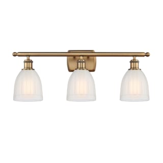 A thumbnail of the Innovations Lighting 516-3W Brookfield Brushed Brass / White