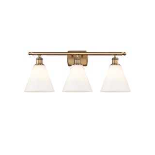 A thumbnail of the Innovations Lighting 516-3W-11-28 Berkshire Vanity Brushed Brass / Matte White