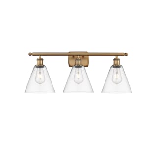 A thumbnail of the Innovations Lighting 516-3W-11-28 Berkshire Vanity Brushed Brass / Clear