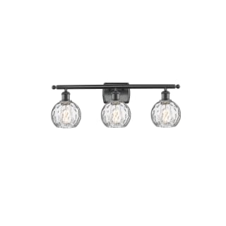 A thumbnail of the Innovations Lighting 516-3W-11-26 Athens Vanity Matte Black / Clear Water Glass