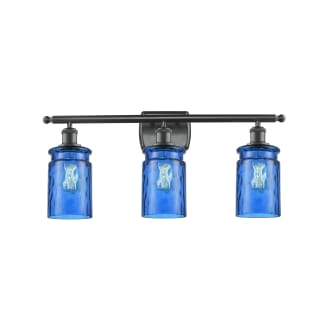 A thumbnail of the Innovations Lighting 516-3W Candor Matte Black / Princess Blue Waterglass