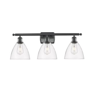 A thumbnail of the Innovations Lighting 516-3W-11-28 Bristol Vanity Matte Black / Clear