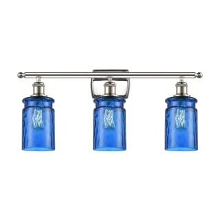 A thumbnail of the Innovations Lighting 516-3W Candor Polished Nickel / Princess Blue Waterglass