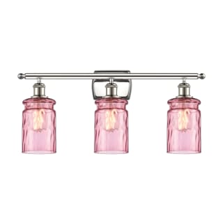 A thumbnail of the Innovations Lighting 516-3W Candor Polished Nickel / Sweet Lilac Waterglass