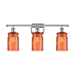 A thumbnail of the Innovations Lighting 516-3W Candor Polished Nickel / Turmeric Waterglass