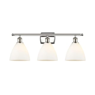 A thumbnail of the Innovations Lighting 516-3W-12-28 Bristol Vanity Polished Nickel / Matte White