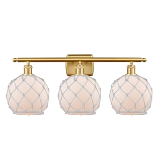 A thumbnail of the Innovations Lighting 516-3W-13-26 Farmhouse Vanity Frosted Glass with White Rope / Satin Gold