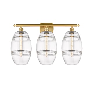 A thumbnail of the Innovations Lighting 516-3W-11-28-Vaz-Bathroom Vanity Light Satin Gold / Clear