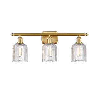 A thumbnail of the Innovations Lighting 516-3W-10-25-Bridal Veil-Bathroom Vanity Light Satin Gold / Clear