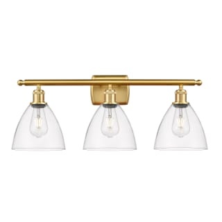 A thumbnail of the Innovations Lighting 516-3W-11-28 Bristol Vanity Satin Gold / Clear