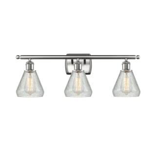 A thumbnail of the Innovations Lighting 516-3W Conesus Brushed Satin Nickel / Clear Crackle