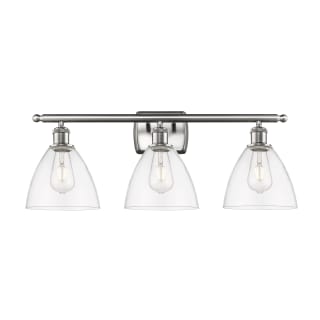 A thumbnail of the Innovations Lighting 516-3W-11-28 Bristol Vanity Brushed Satin Nickel / Clear