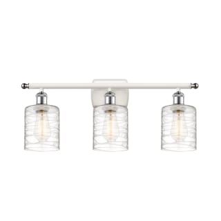 A thumbnail of the Innovations Lighting 516-3W-10-26 Cobbleskill Vanity White and Polished Chrome / Deco Swirl