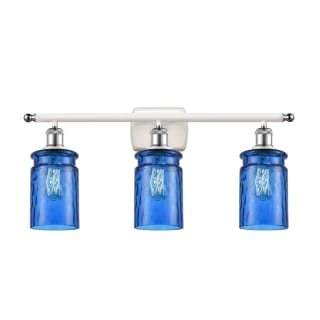 A thumbnail of the Innovations Lighting 516-3W Candor White and Polished Chrome / Princess Blue Glass