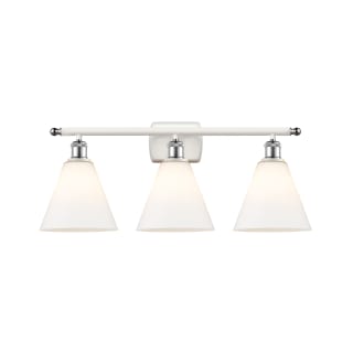 A thumbnail of the Innovations Lighting 516-3W-11-28 Berkshire Vanity White and Polished Chrome / Matte White