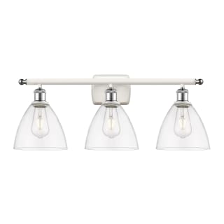 A thumbnail of the Innovations Lighting 516-3W-11-28 Bristol Vanity White and Polished Chrome / Clear