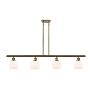 A thumbnail of the Innovations Lighting 516-4I-10-48 Athens Linear Antique Brass / Matte White