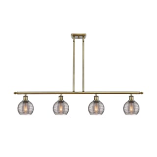A thumbnail of the Innovations Lighting 516-4I 9 48 Athens Deco Swirl Chandelier Antique Brass / Light Smoke Deco Swirl