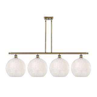 A thumbnail of the Innovations Lighting 516-4I-14-51-White Mouchette-Indoor Pendant Antique Brass / White Mouchette