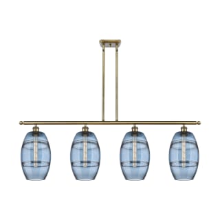 A thumbnail of the Innovations Lighting 516-4I-10-48 Vaz Linear Antique Brass / Blue